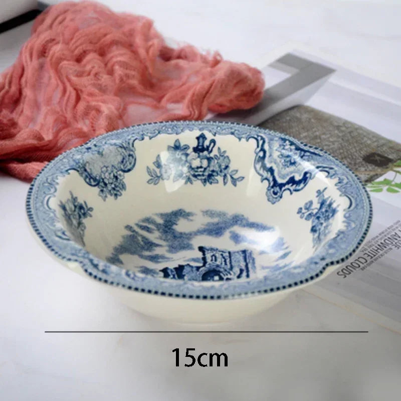 Assiette en Céramique Motif Château Bleu Palace
