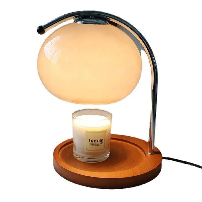 Lampe de Bureau Bougeoir en Verre Style Rétro