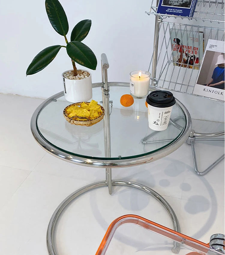 Table Basse Nordique en Verre Relevable