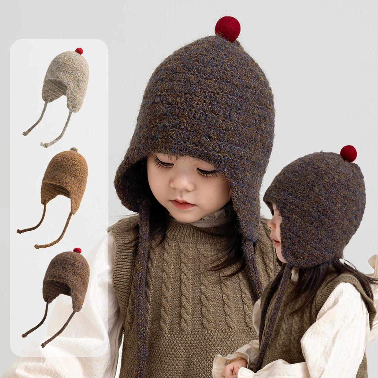 Bonnet Bébé à Pompon Cache-Oreilles