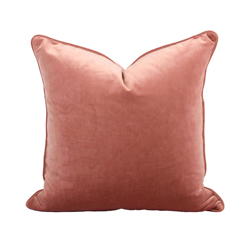 Housse de Coussin Velours Italien Vert Olive Uni