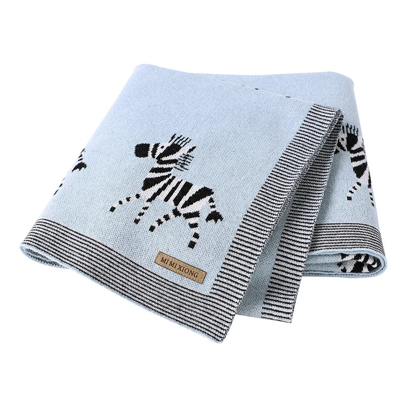 Couverture Bébé Tricotée en Coton Douce