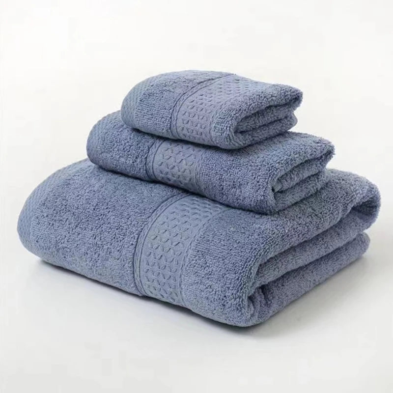 Luxury Cotton Towel Set – Bath, Hand & Washcloth