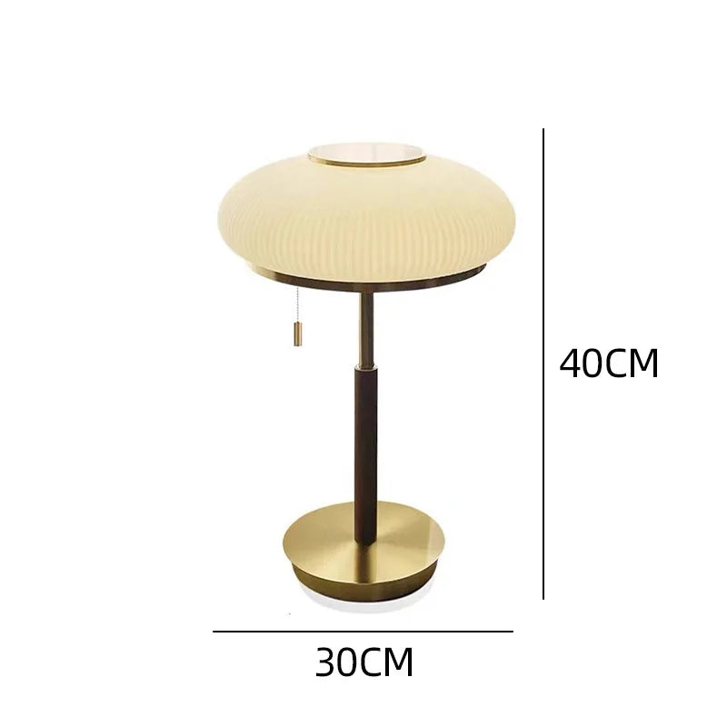 Copper & Frosted Glass Table Lamp – Nordic Bedside Light
