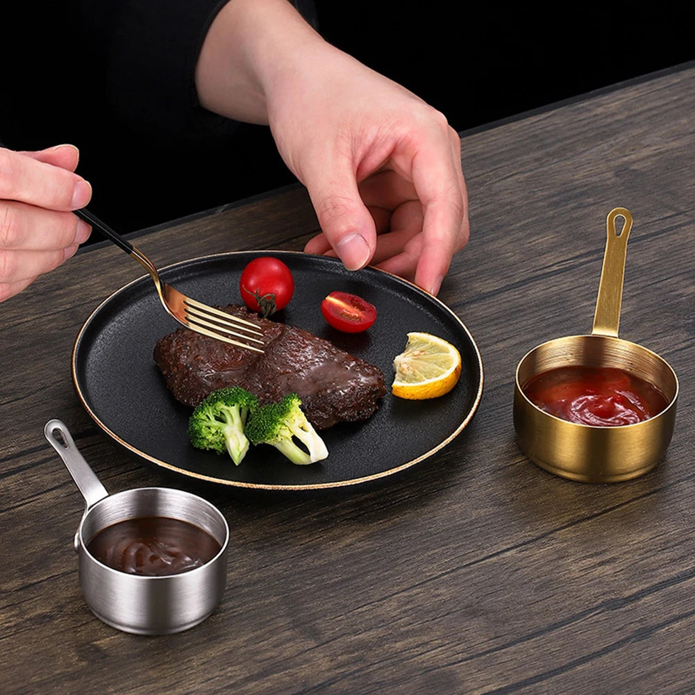 Petite Casserole à Sauce Antiadhésive en Acier Inoxydable