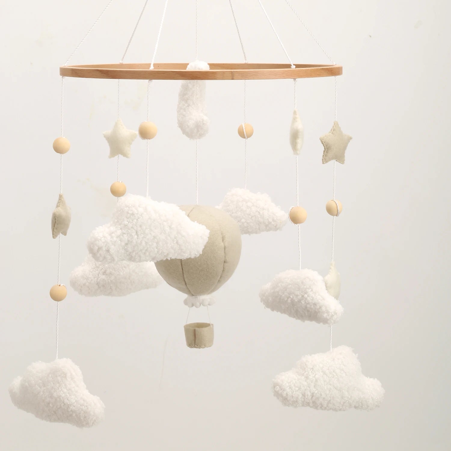 Mobile Montgolfière Lune et Étoiles pour Bébé