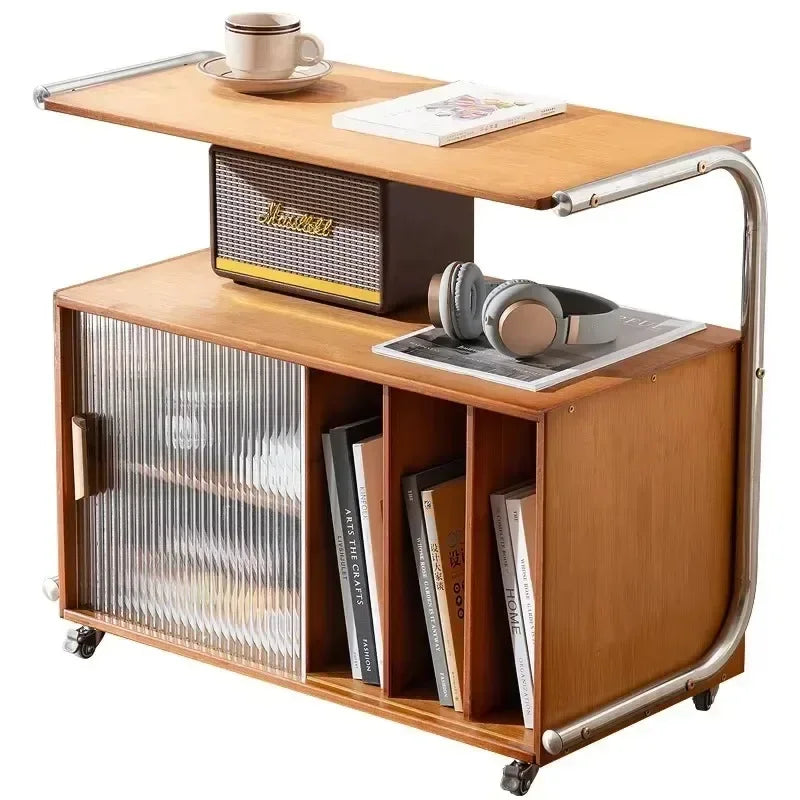 Table de Chevet Nordique avec Rangement Amovible