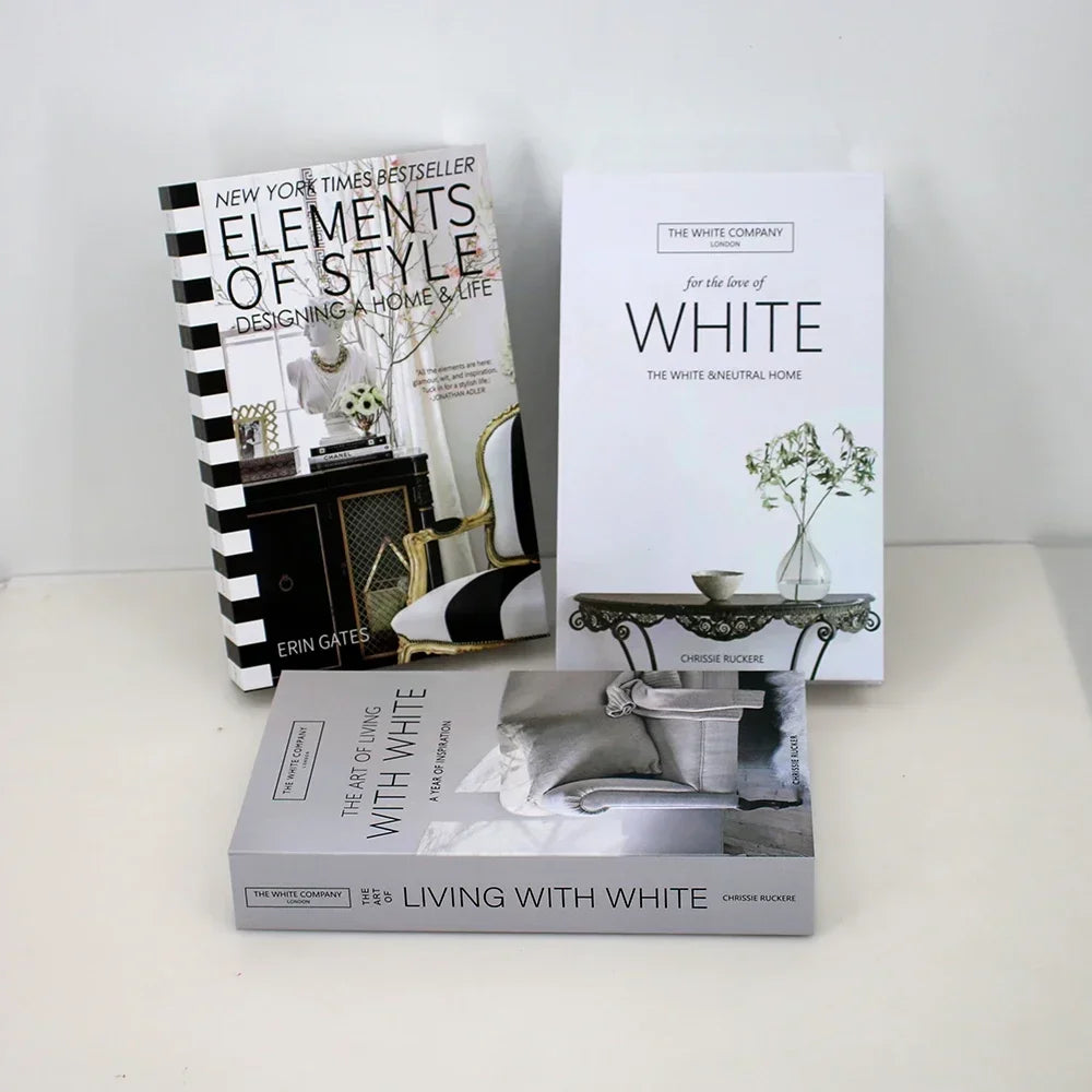 Ensemble Livres Décoratifs Factices Pliables Style Nordique