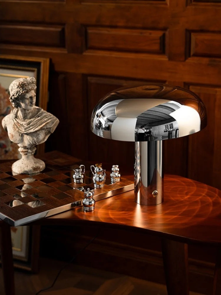 Stainless Steel Bedside Lamp – European Luxury Table Light