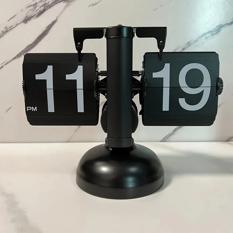 Horloge de Bureau Vintage à Bascule Mécanique
