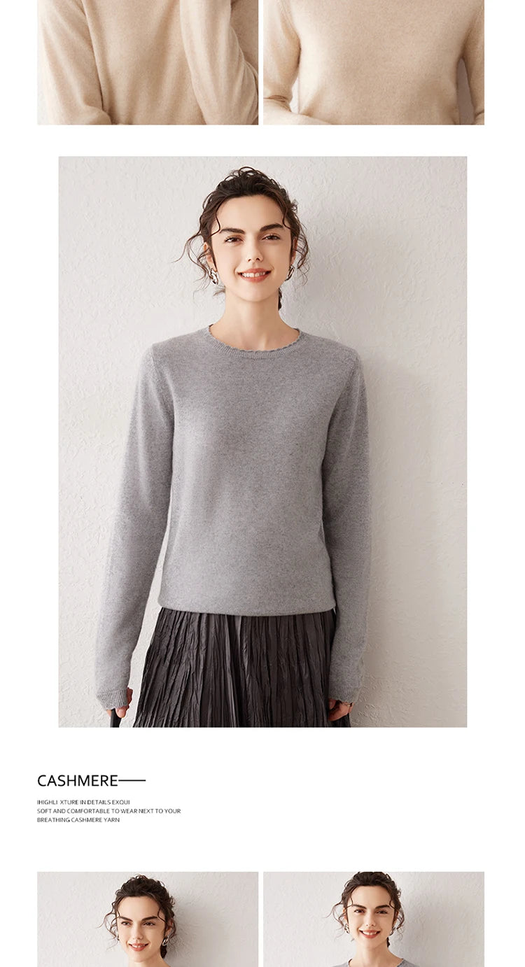 Pull Femme 100% Cachemire Basique