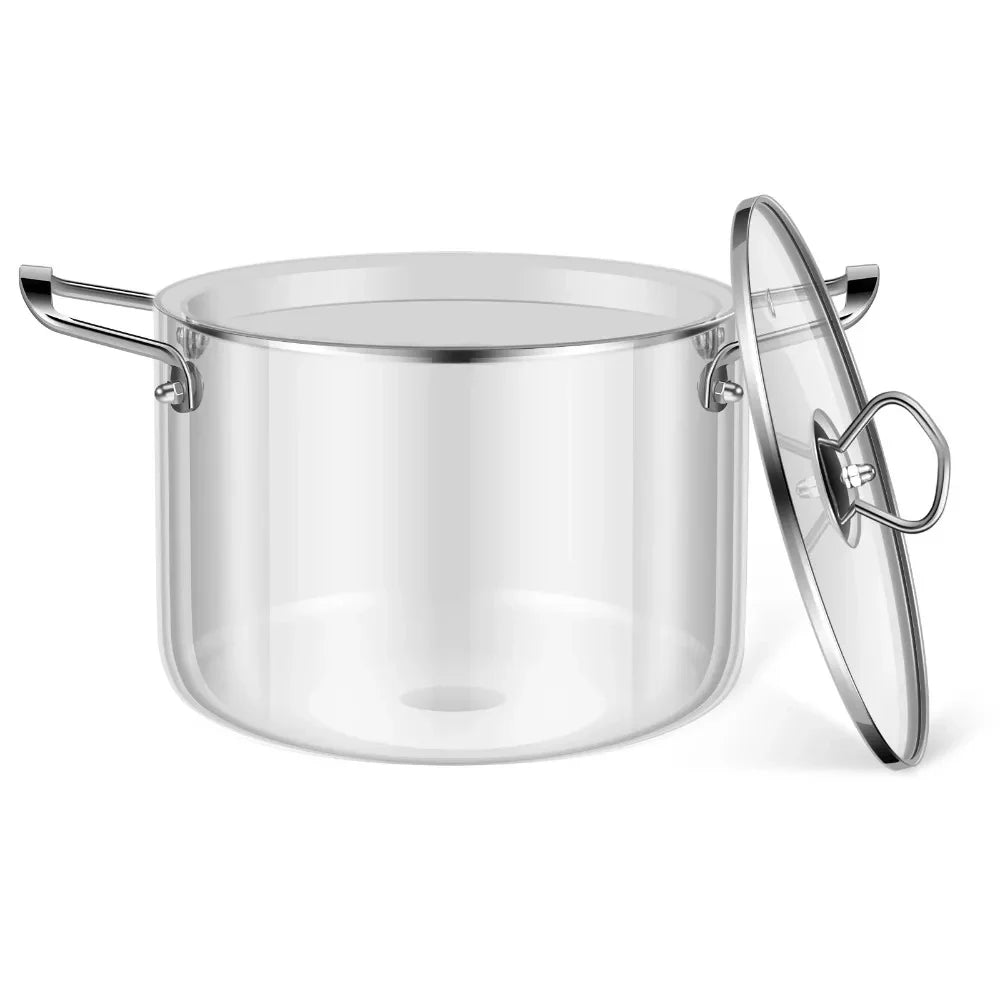 Casserole en Verre avec Couvercle 1,6L Double Poignée