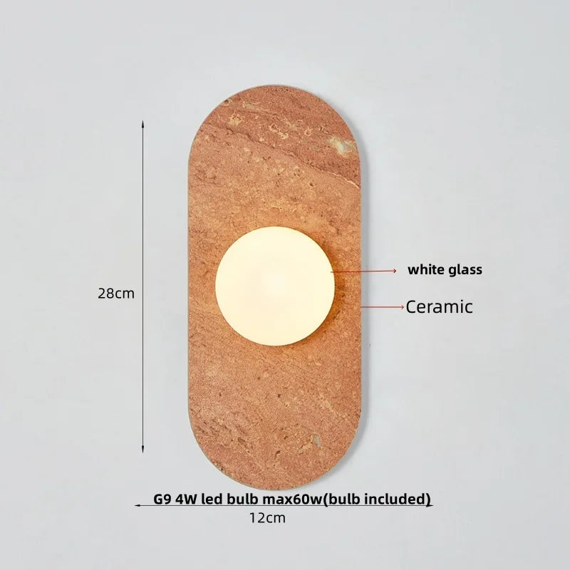 Applique Murale Céramique Blanche LED Style Wabi-Sabi