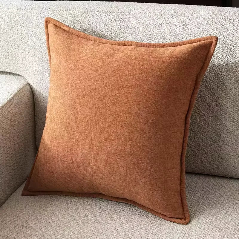 Housse de Coussin Chenille Rétro - Design Élégant