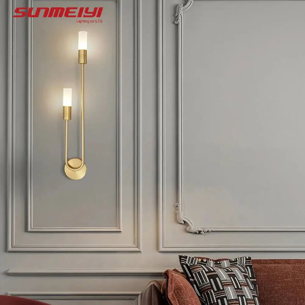 Applique Murale LED Doré et Noir Luxe Nordique