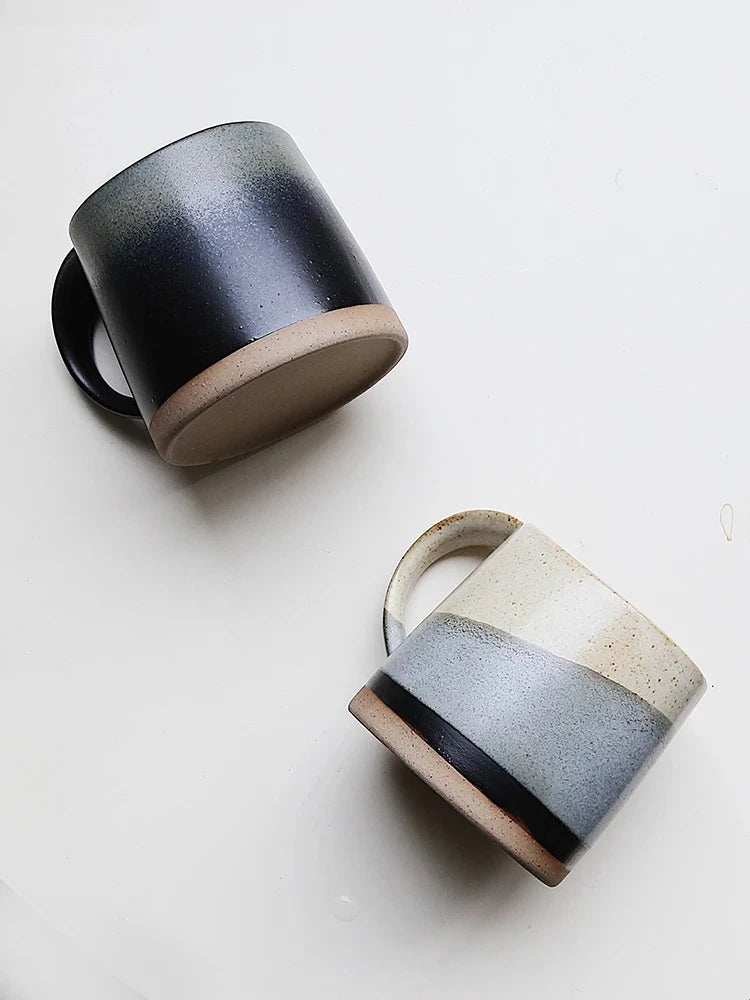 Tasse en Grès Style Japonais Rétro Anse Suspendue