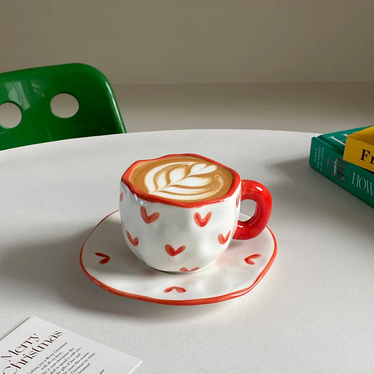 Tasse et Soucoupe Forme Cœur Irrégulière Créative
