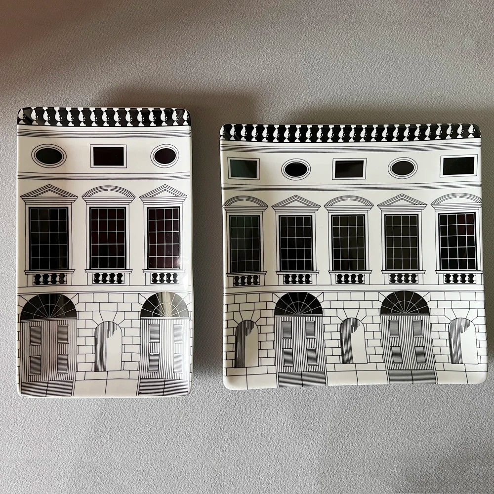 Plateau Décoratif en Céramique - Château Fait Main