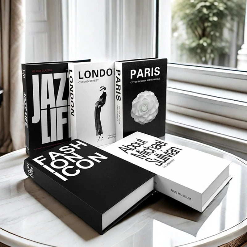 Faux Livres Décoratifs Boîte de Rangement Style Boho