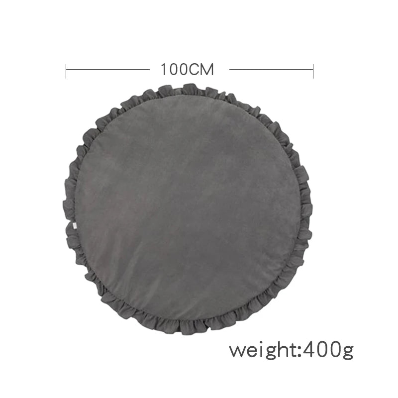 Tapis d'Éveil Rond Dentelle en Coton