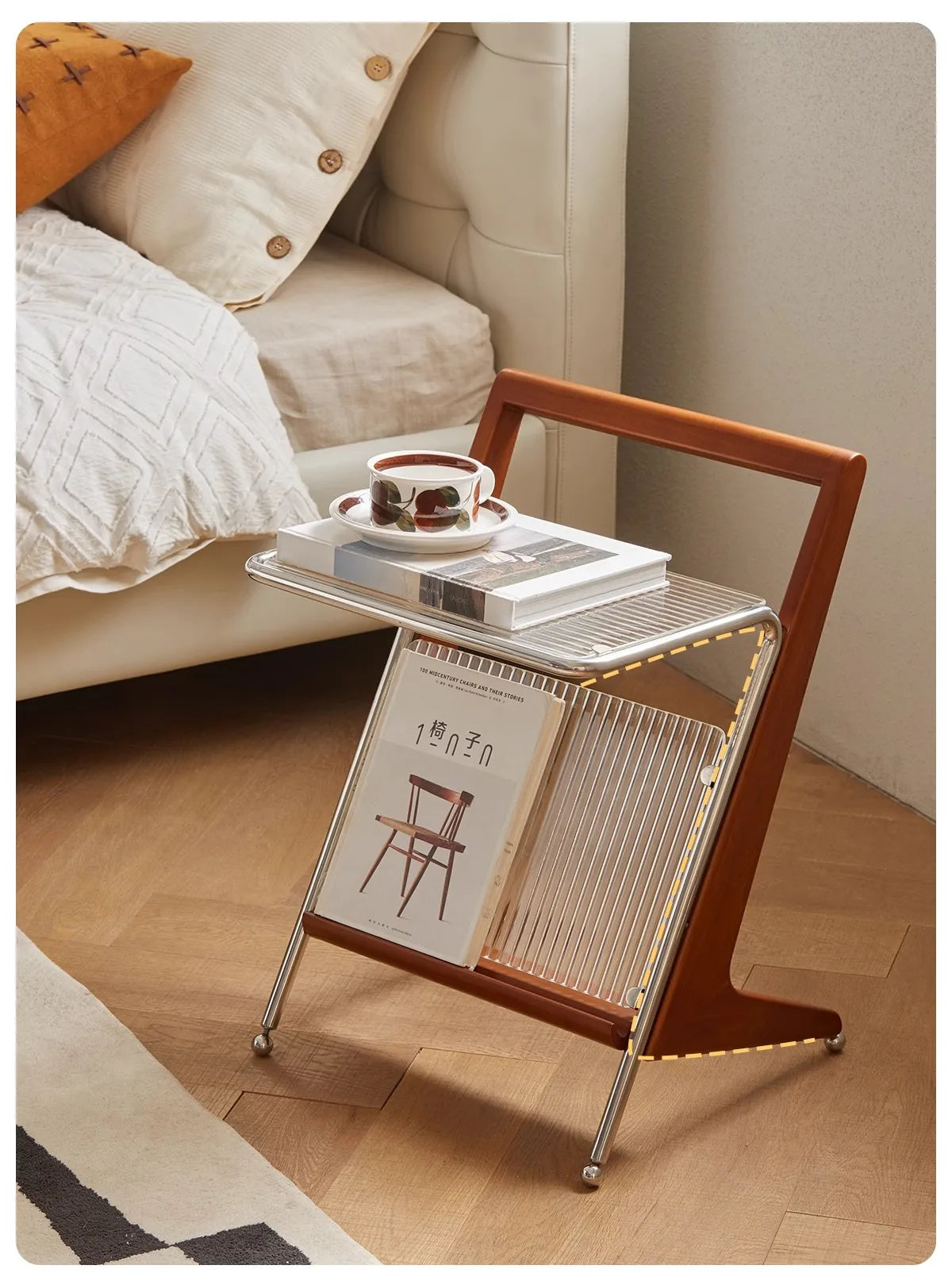 Table d'Appoint en Bois Massif Design Minimaliste