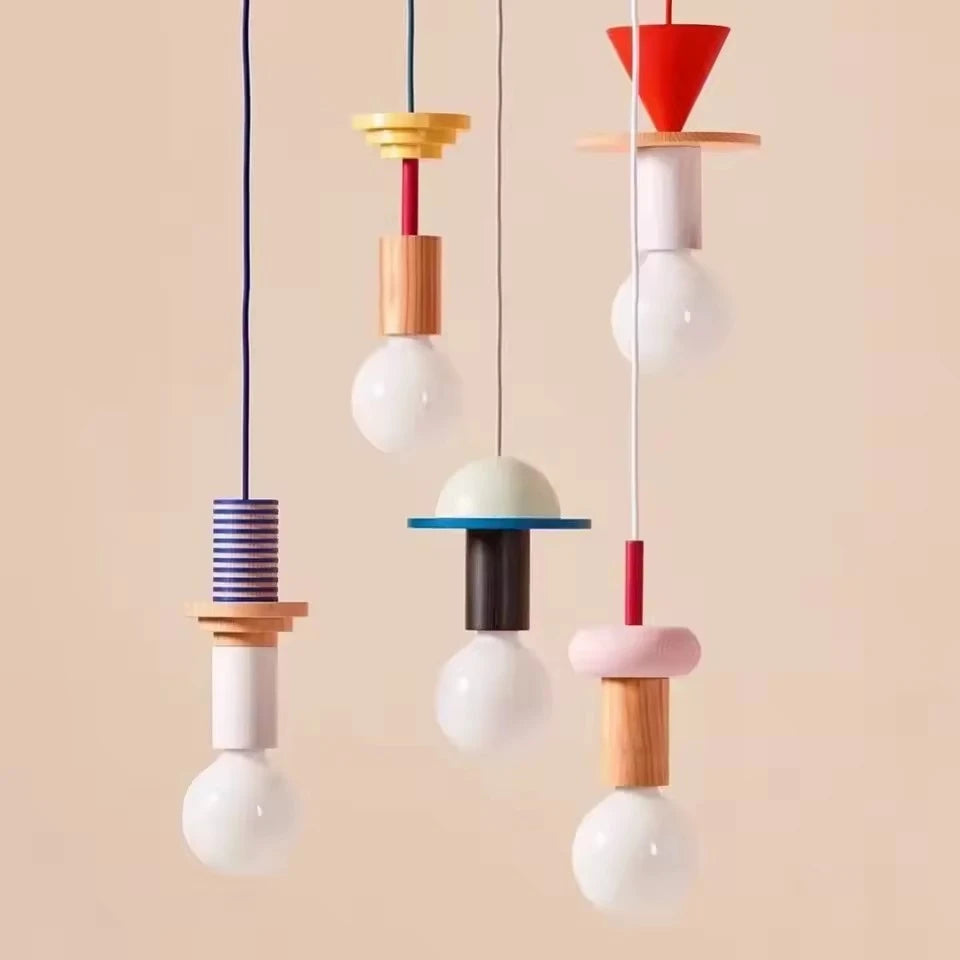 Suspension en Bois Nordique - Grain de Lustre LED