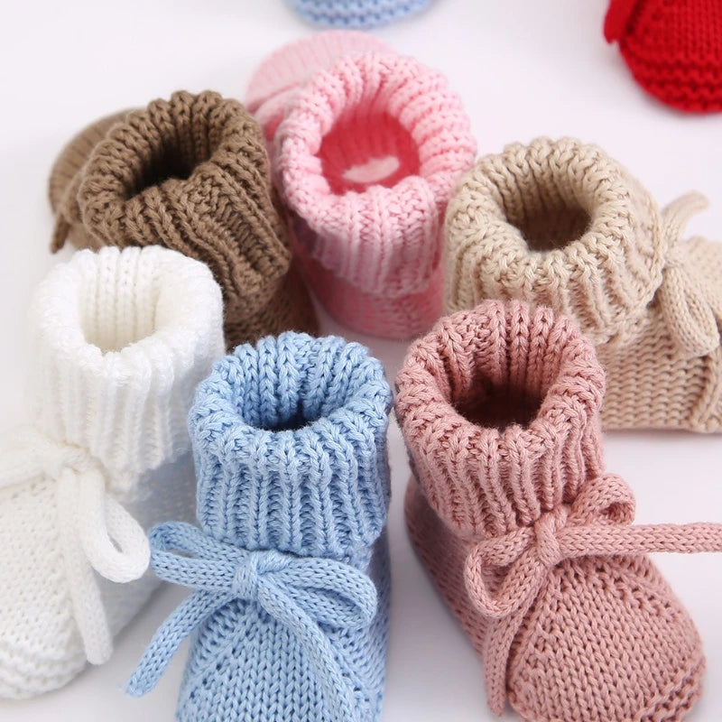 Chaussons Bébé Tricotés à Revers 0-12 Mois