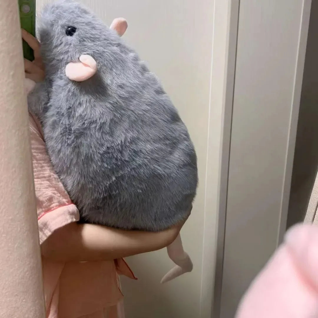 Cute 40/55/90cm Mouse Doll Cartoon Oversized Flower Branch Rat Doll Soft Plush Animal Figure Kids Gift Birthday Pet Cat Toy