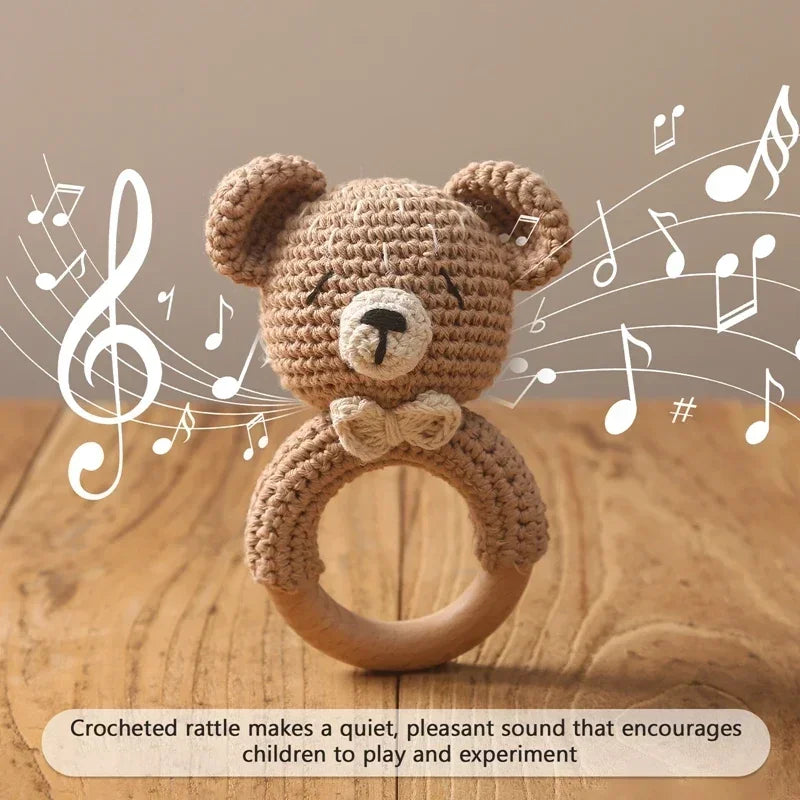 Hochet Bracelet Ourson au Crochet