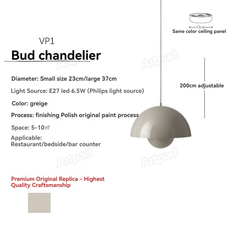Danish Bud Pendant Light – Nordic Modern Hanging Lamp