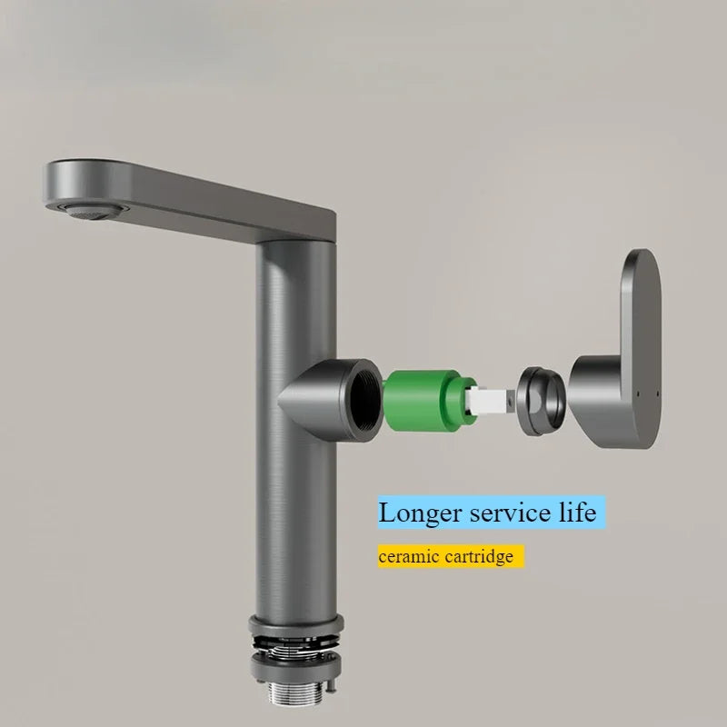 Robinet de Salle de Bain Rotatif 360° Aluminium