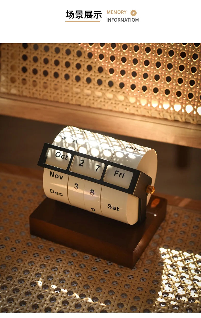 Calendrier Perpétuel Rotatif Grande Roue pour Bureau