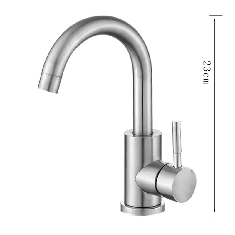 Robinet de Lavabo Rotatif 360° Acier Inoxydable
