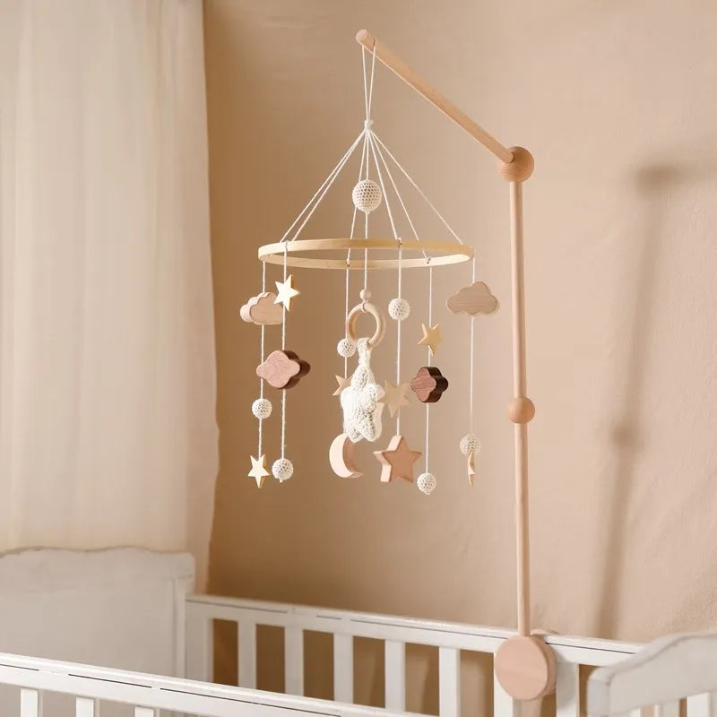 Mobile Musical en Bois pour Lit Bébé