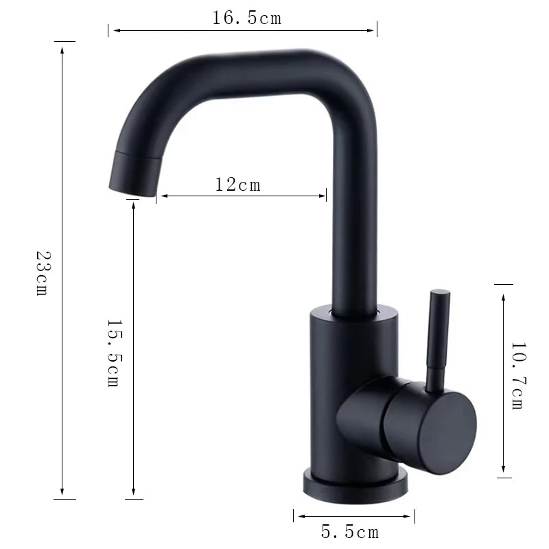 Robinet de Lavabo Rotatif 360° Acier Inoxydable