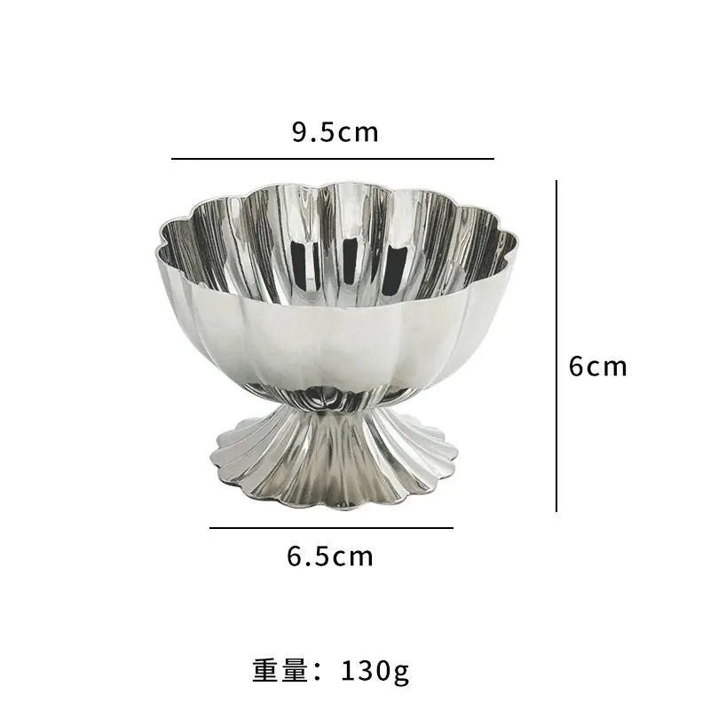 Stainless Steel Dessert Cup – Ice Cream & Snack Bowl