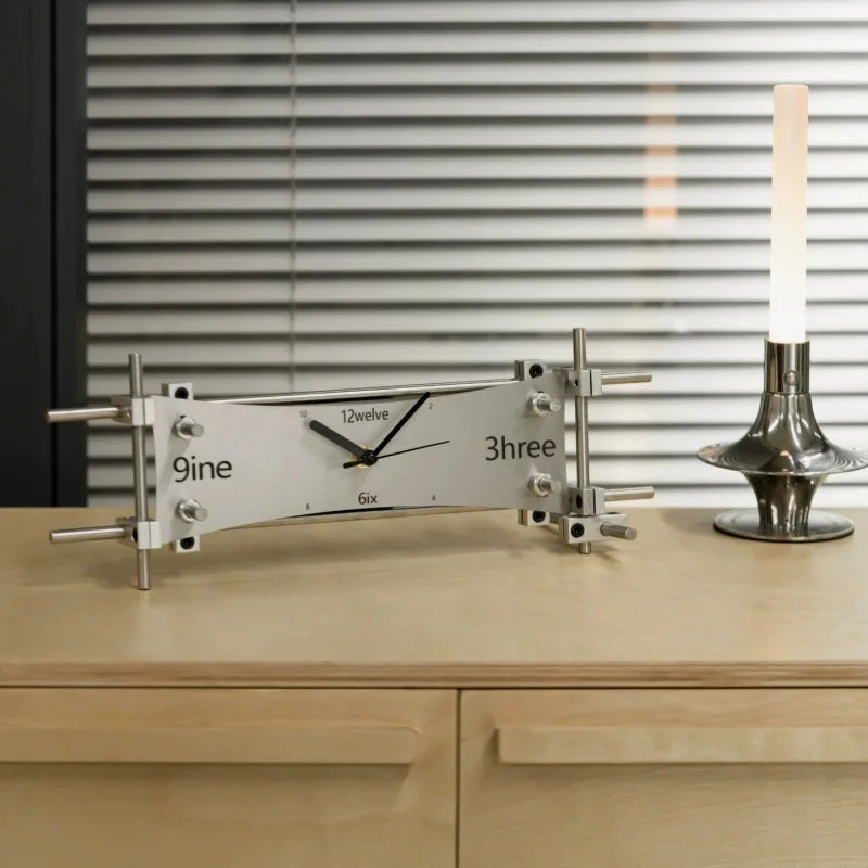 Bauhaus Metal Wall Clock – Nordic Minimalist Design, 40cm