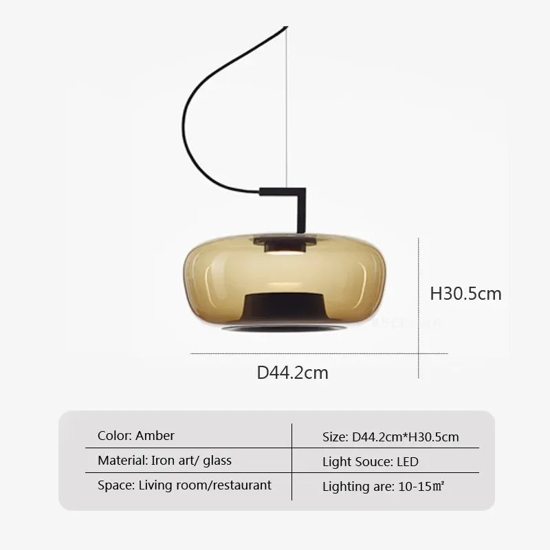 Suspension en Verre Design Moderne pour Salon