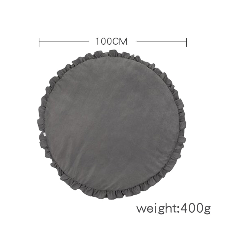 Tapis d'Éveil Rond Dentelle en Coton