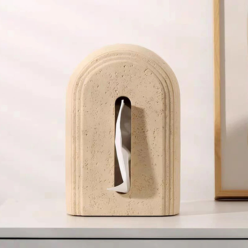 Vertical Tissue Box – Cream Luxe Style