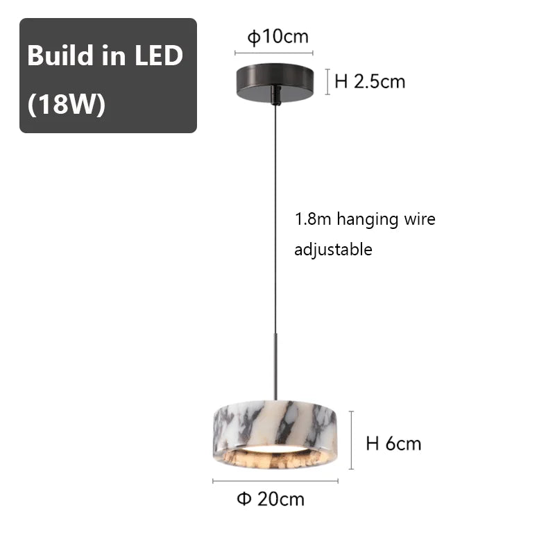 Suspension Ronde Pierre Naturelle Noire Haut de Gamme