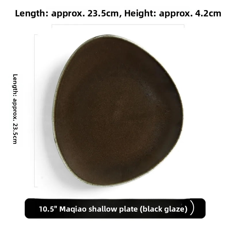 Assiette en Céramique Forme Irrégulière Style Nordique