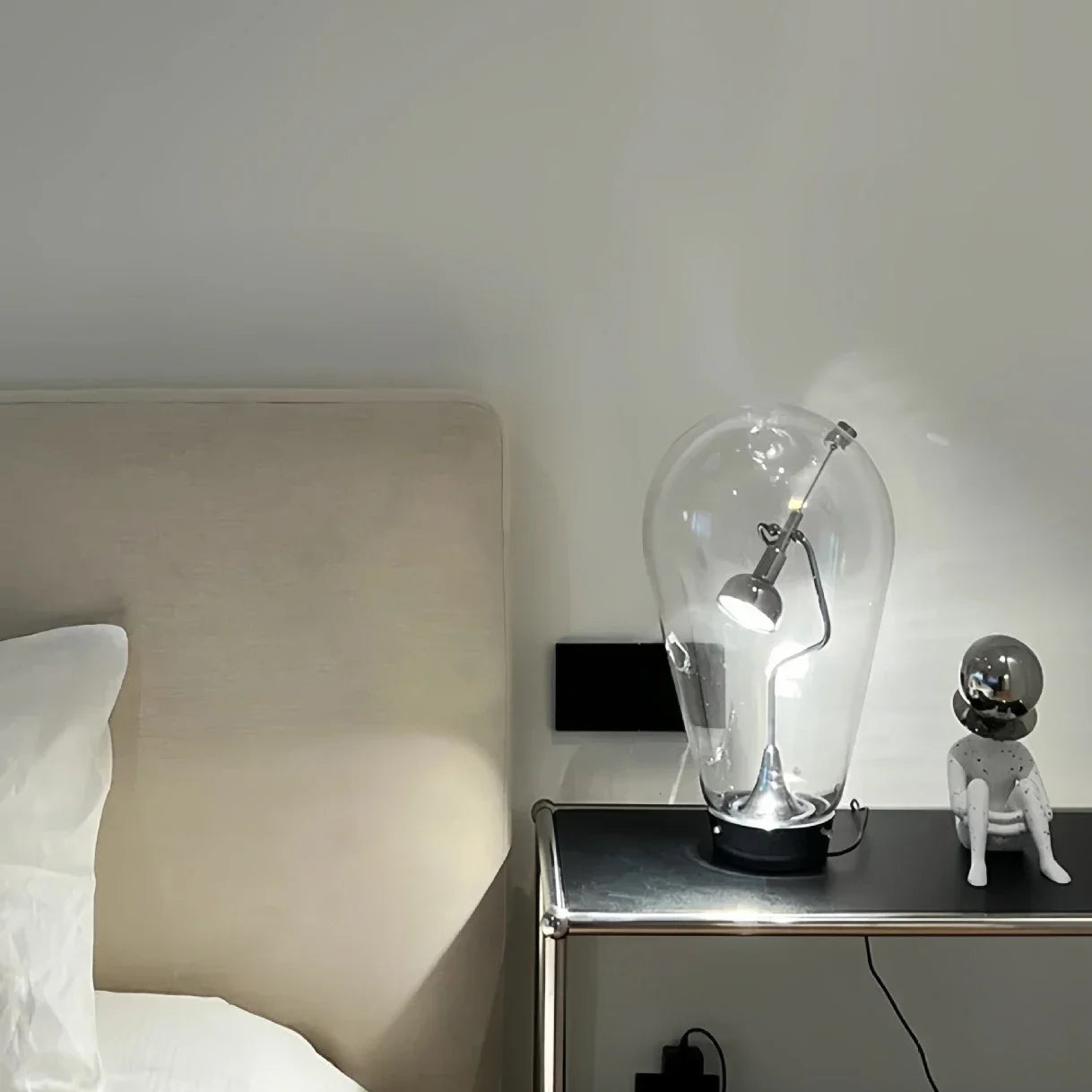 Lampe de Bureau Verre Italienne Vintage Rotative Dimmable