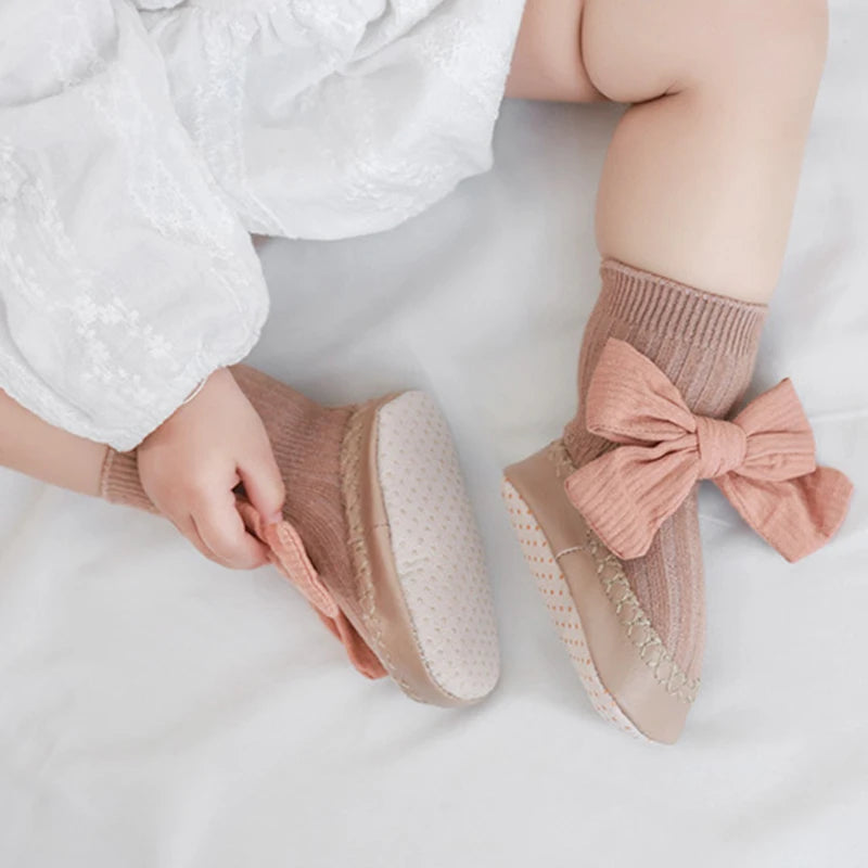 Chaussures Bébé Fille Style Princesse à Nœud