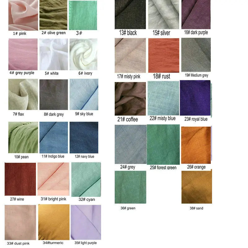 Parure de Lit 4 Pièces en Lin Pur - Drap Housse et Taies