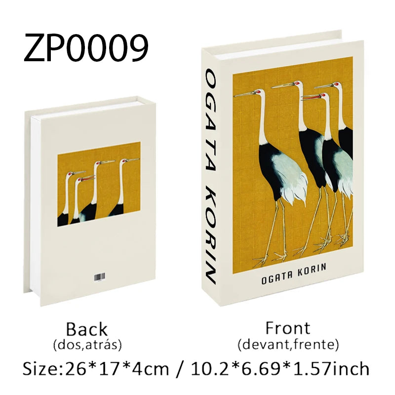 Faux Livres Décoratifs Boîte de Rangement Style Bauhaus