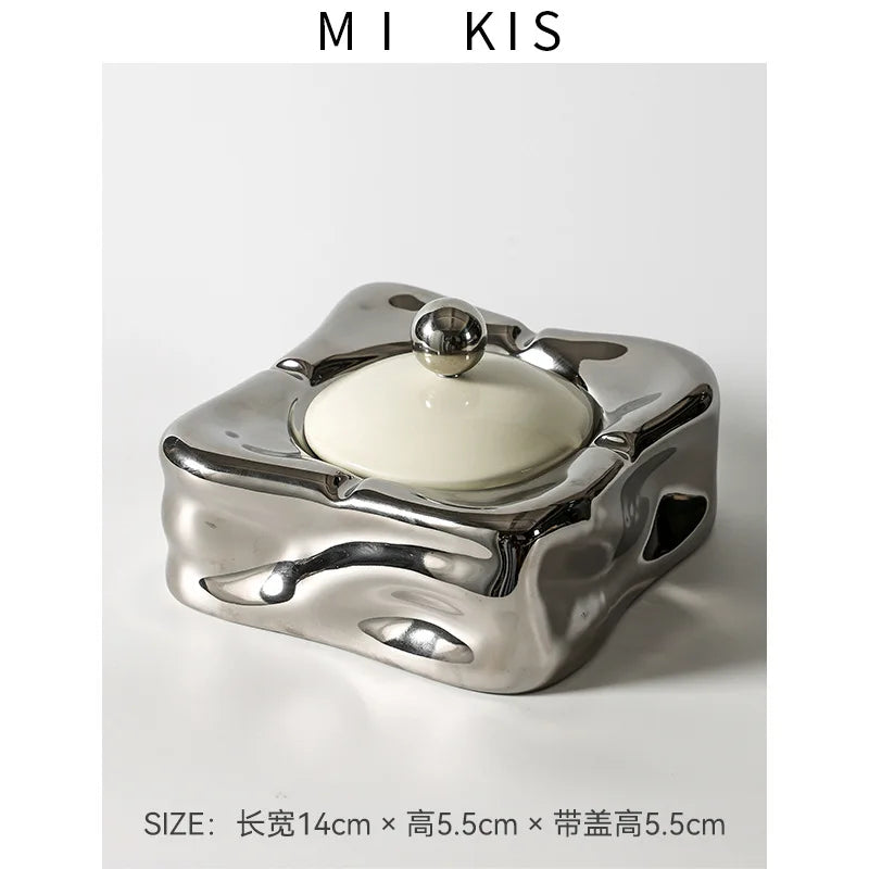 Ceramic Ashtray – Anti-Ash Design, Living Room Decor