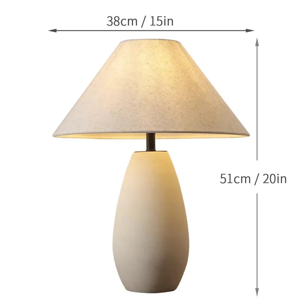 Lampe de Table Céramique Style Japonais - Télécommande