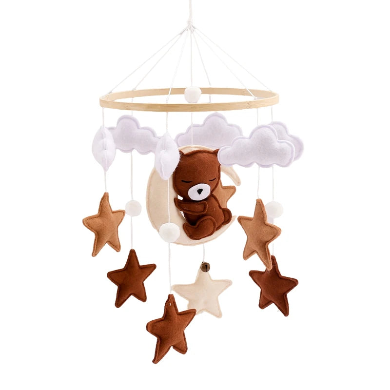 Mobile Musical en Bois pour Lit Bébé