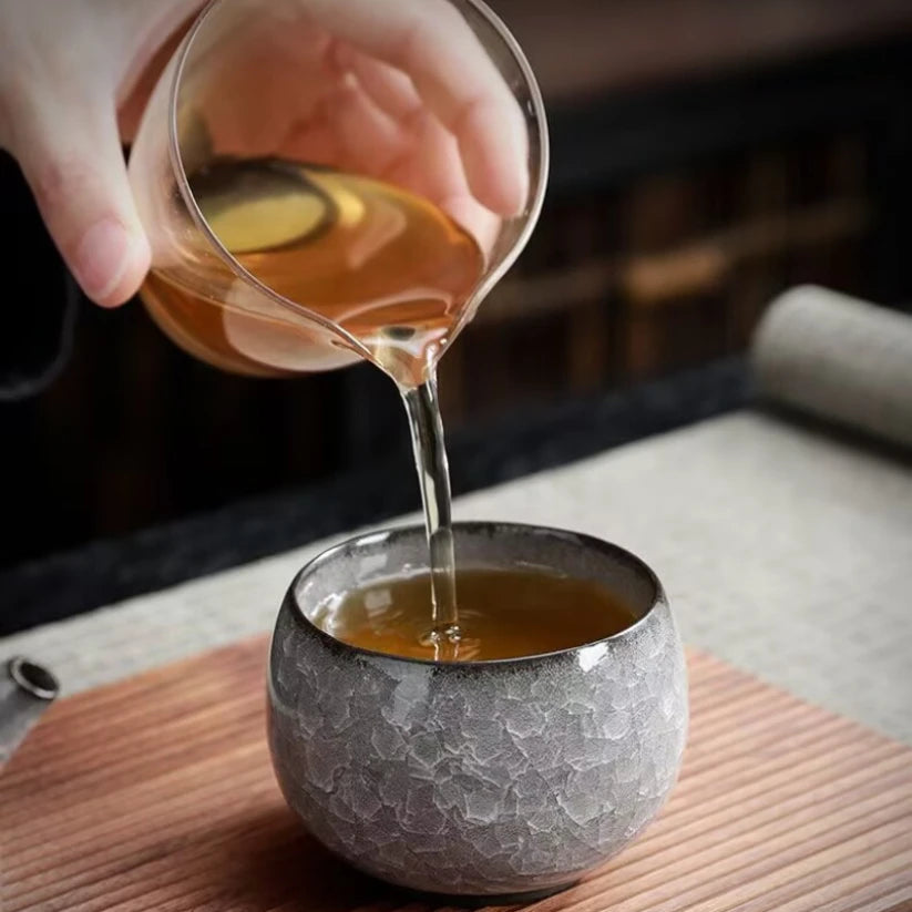 Tasse à Thé Chinoise en Céramique - Glaçure Craquelée